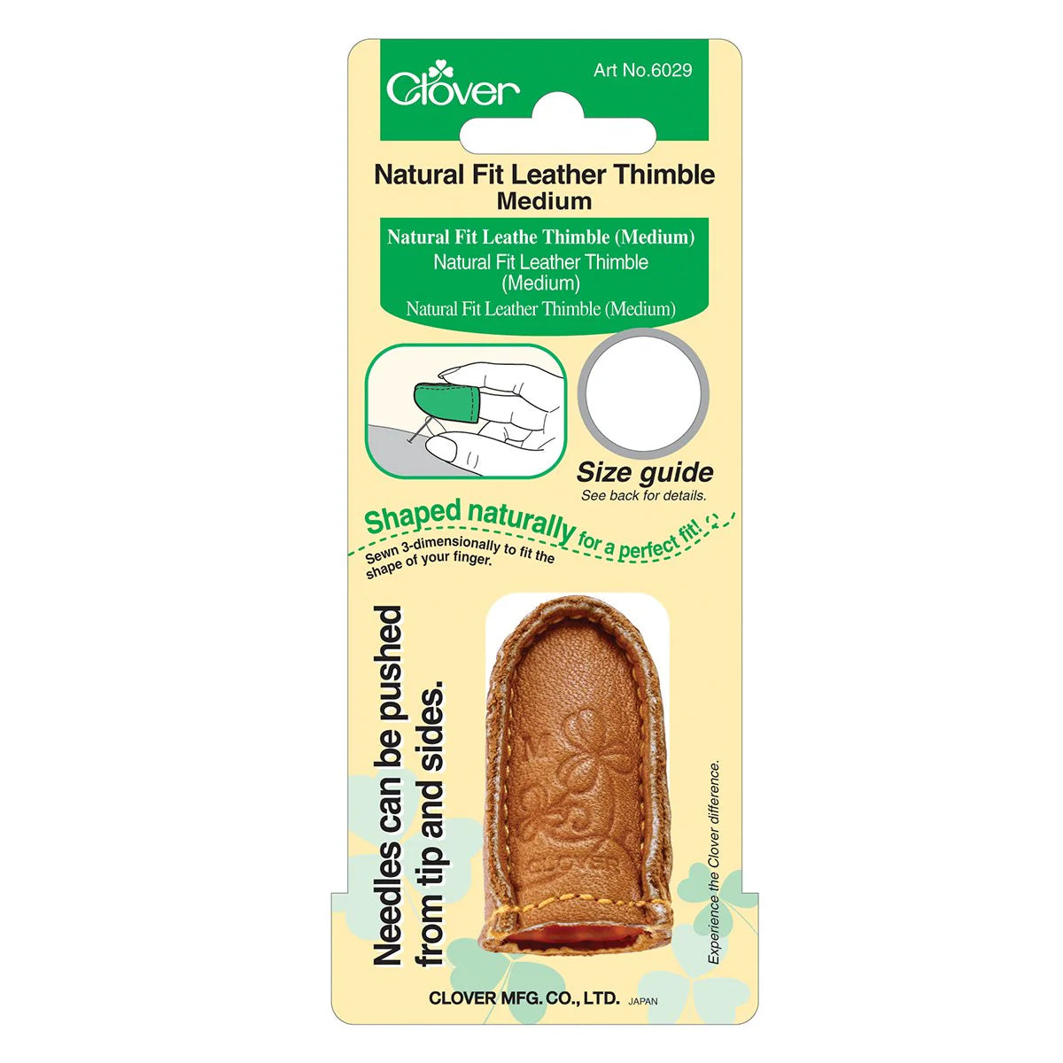 Clover Natural Fit Leather Thimble