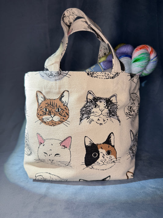 Cats Tote Bag 7x11 inch