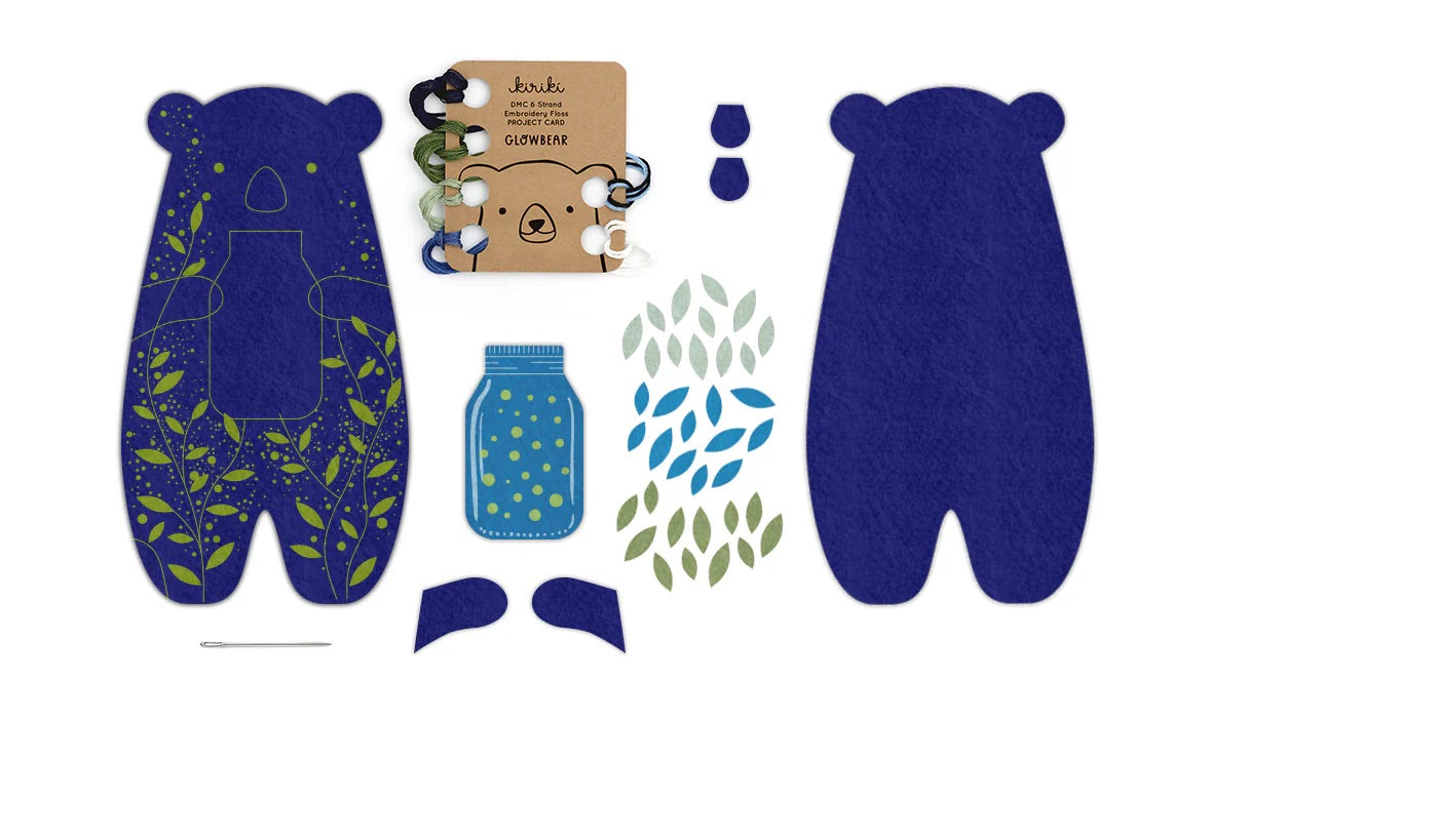 Kiriki Press Glowbear Embroidery Kit