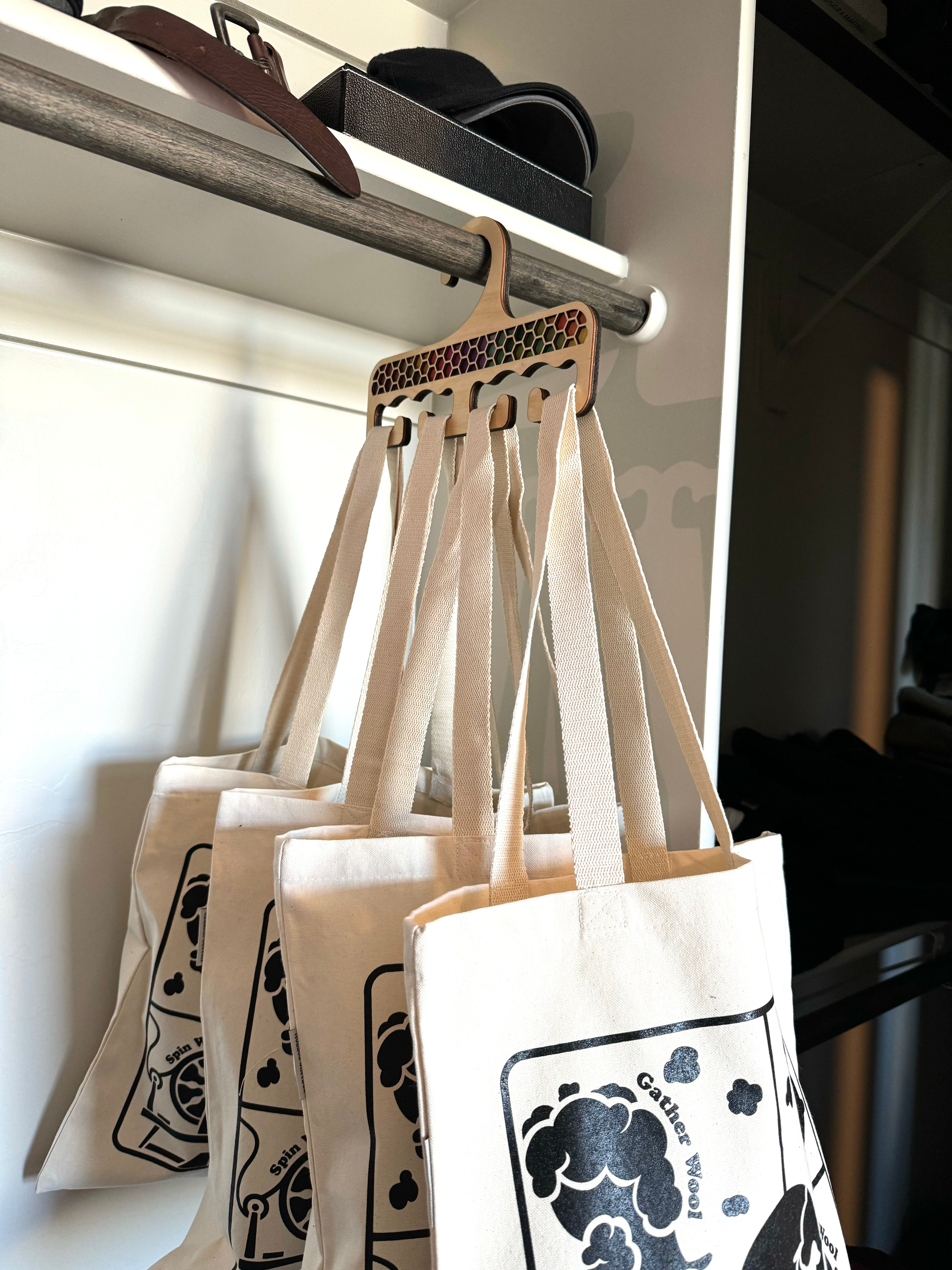 Tote Minder -  A Tote Bag Closet Organizer