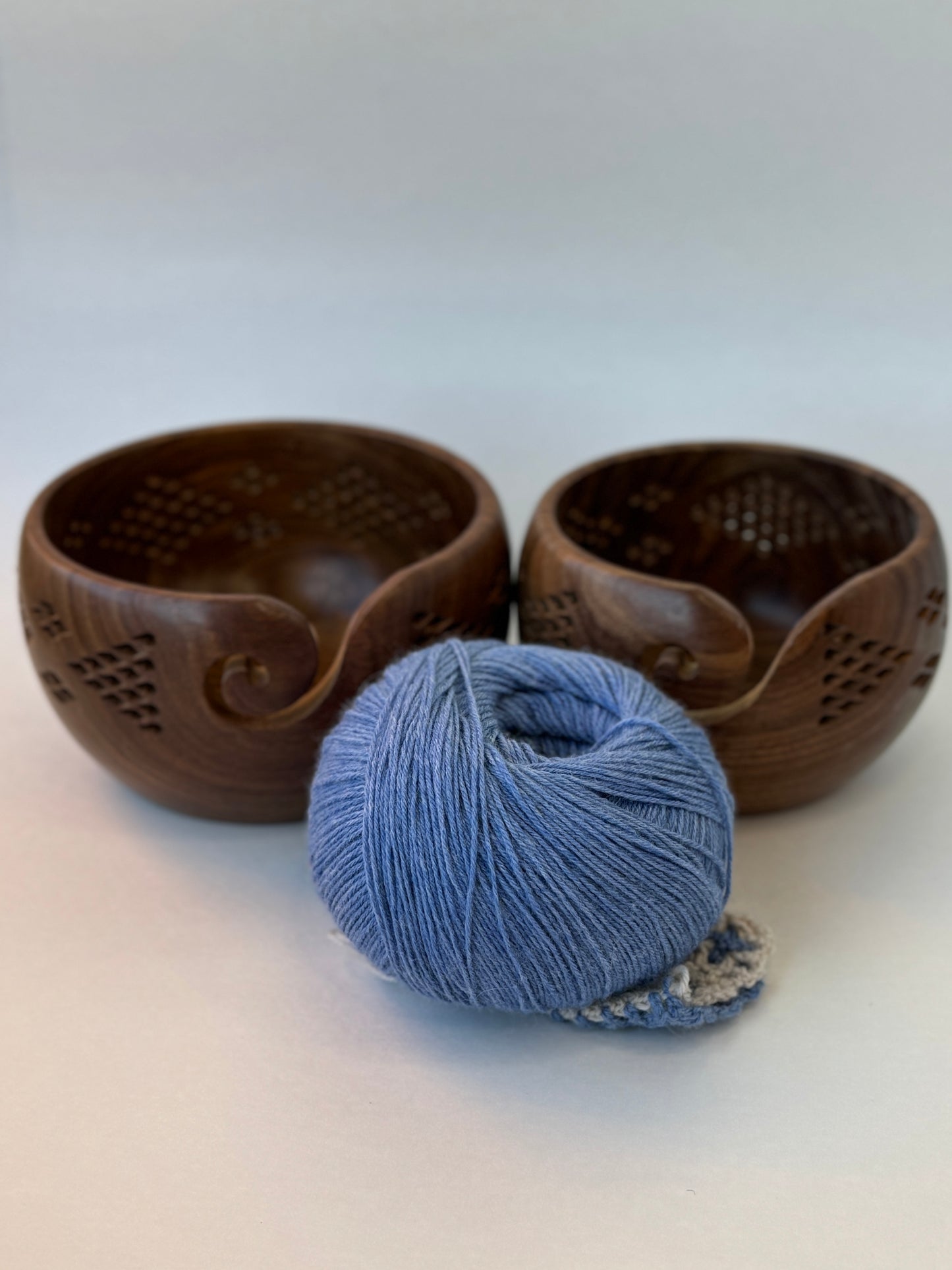 Shesham Wood Yarn Bowls