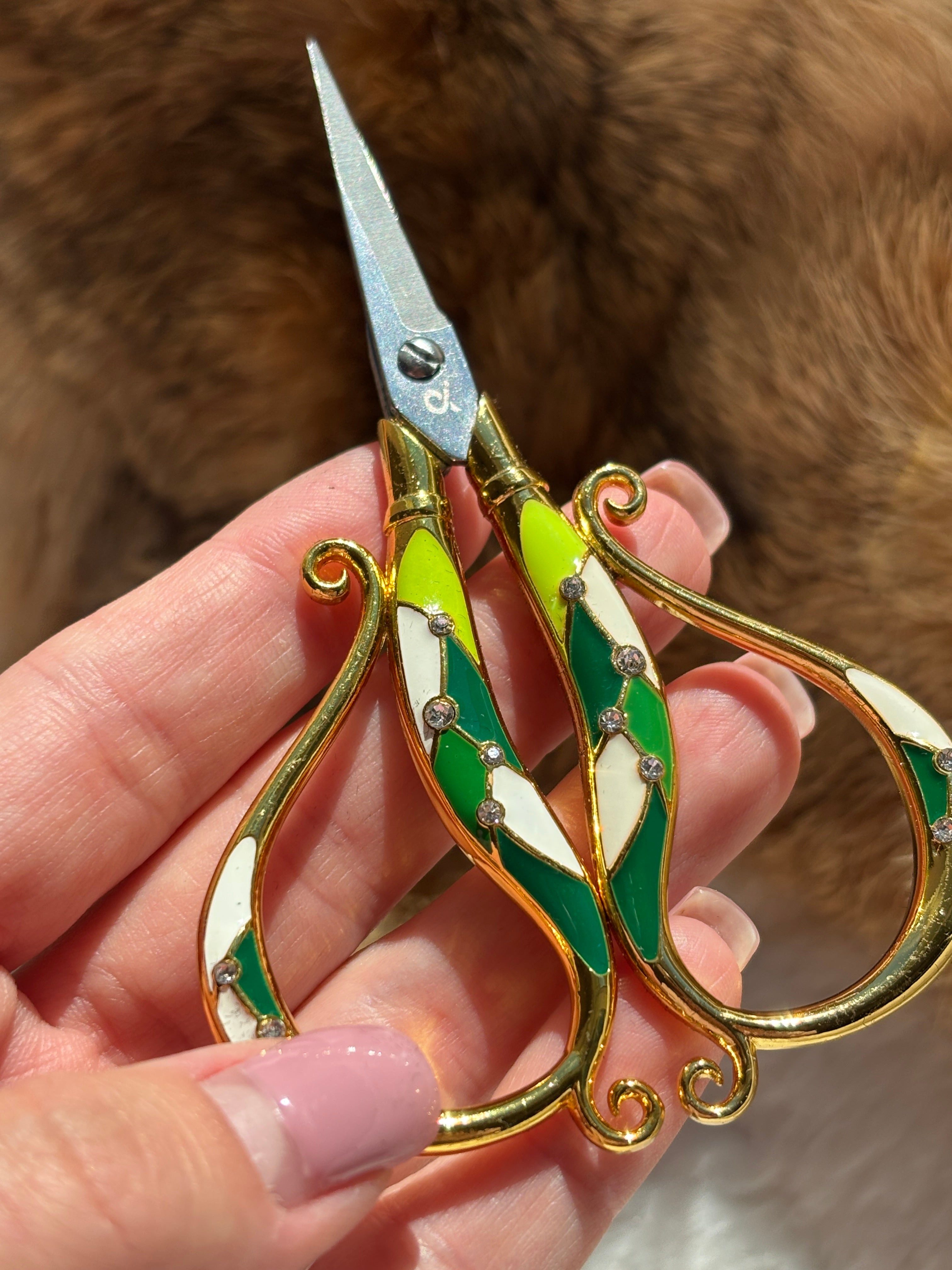 Green Harlequin Thread Scissors
