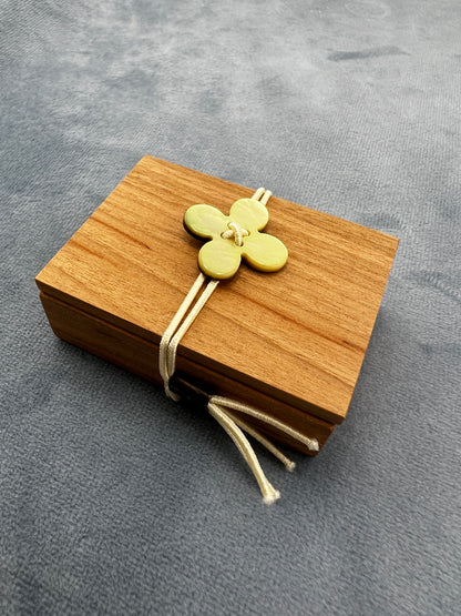 Cohana Glass Sewing Pins in a Cherry-Wood Box