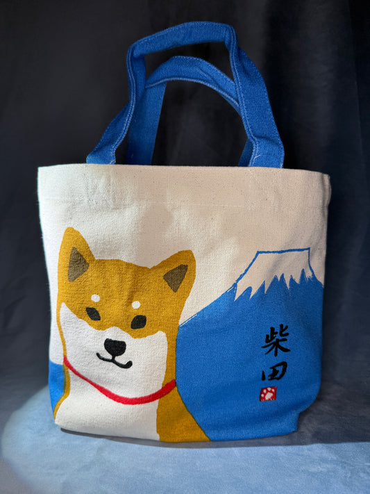Mount Fuji Shiba Tote Bag 9x13 inch