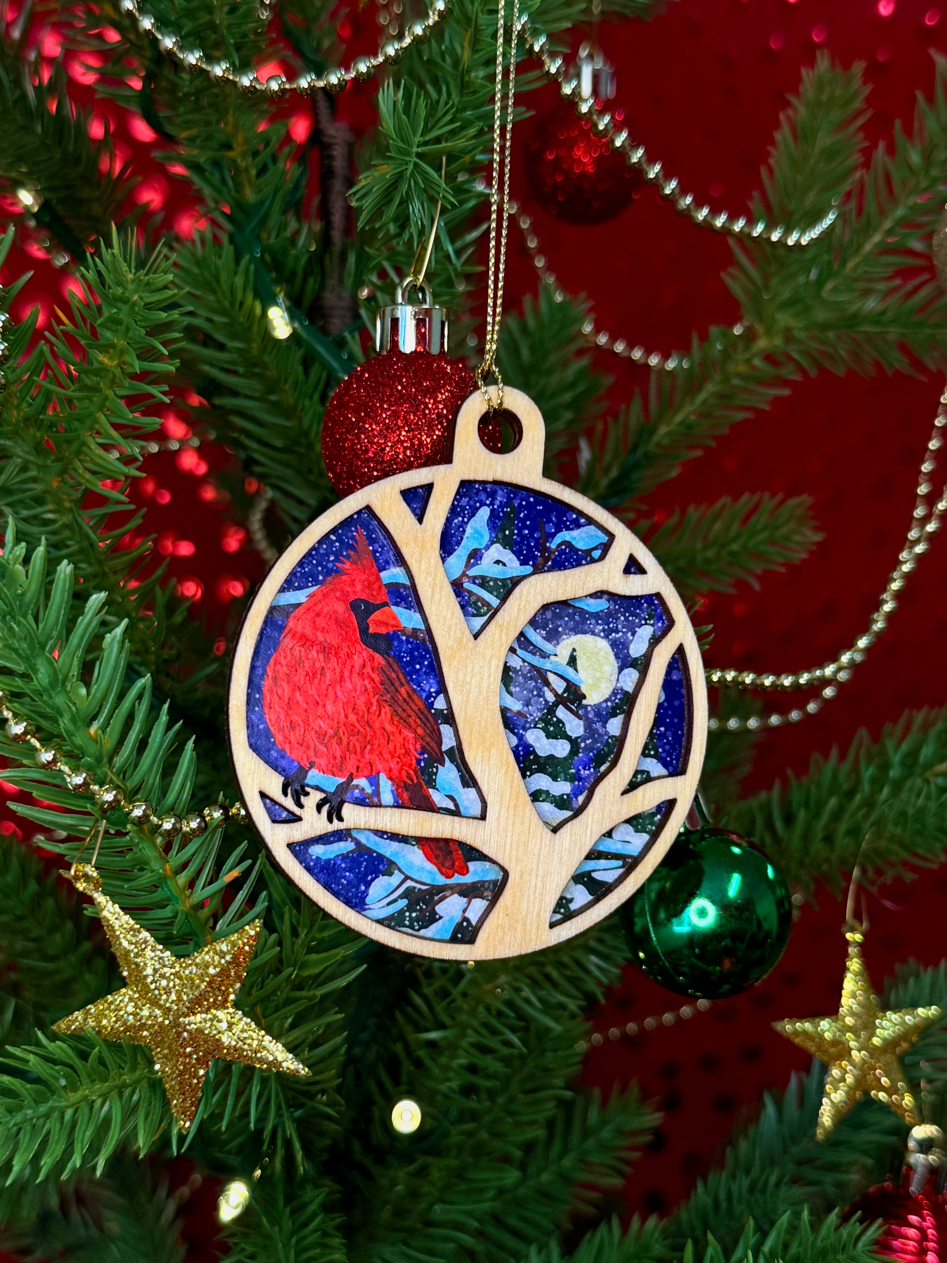 Ornament Bundle! Crimson Perch