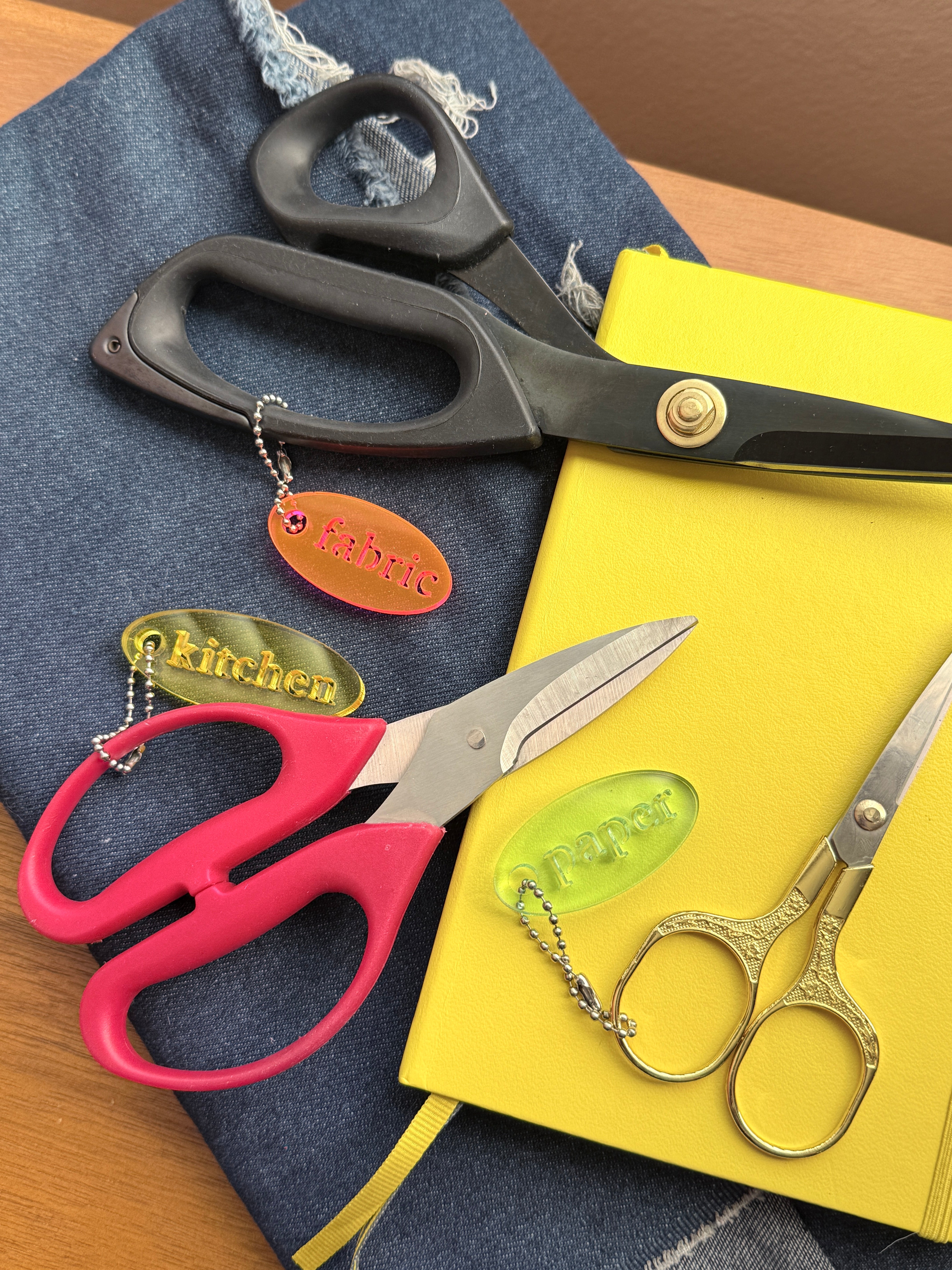 Scissor Label Charms